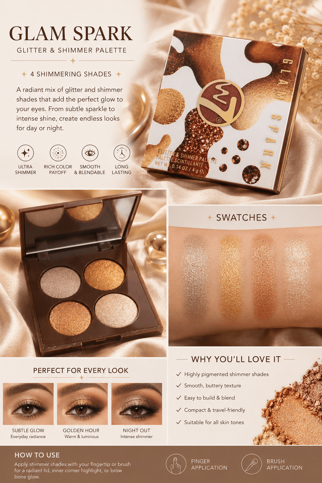 Glam Spark Glitter & Shimmer Palette - Image 1