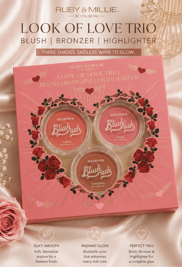 Ruby & Millie Look of Love Trio – Blush, Bronzer & Highlighter - Image 1